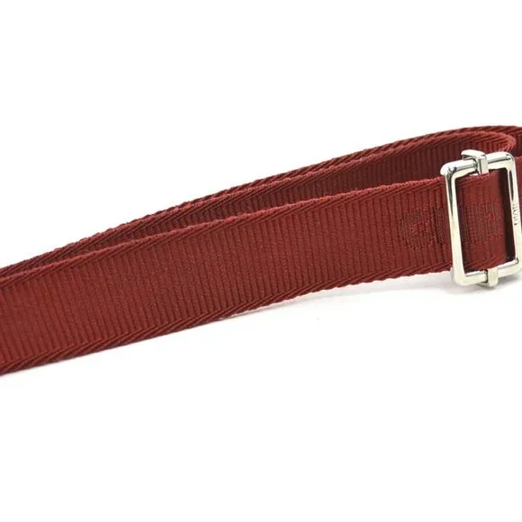 Auth Christian Dior Crossbody Shoulder Bag Red Leather/Silvertone - Picture 10 of 13